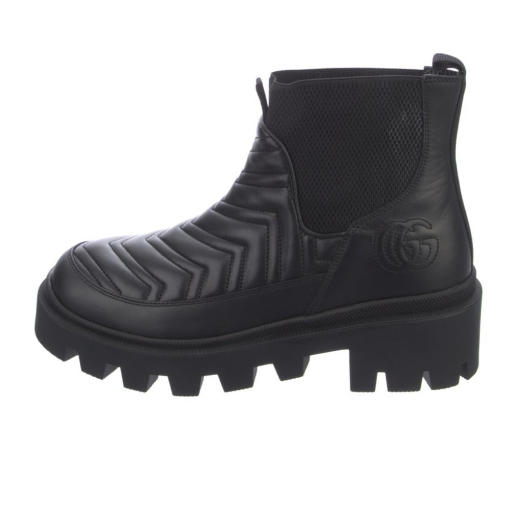 Gucci Quilted Black Ankle Booties